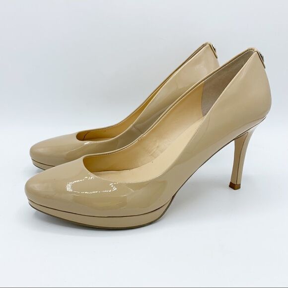 Nordstrom Ivanka Trump Nude Patent Leather Platform Pump 9‎ - Picture 1 of 14